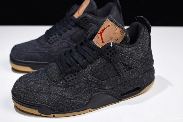 Reps BK levi''s air ao2571-001 x ''black'' jordan 4 1206
